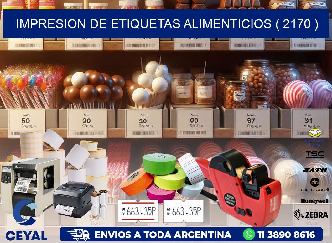 IMPRESION DE ETIQUETAS ALIMENTICIOS ( 2170 )
