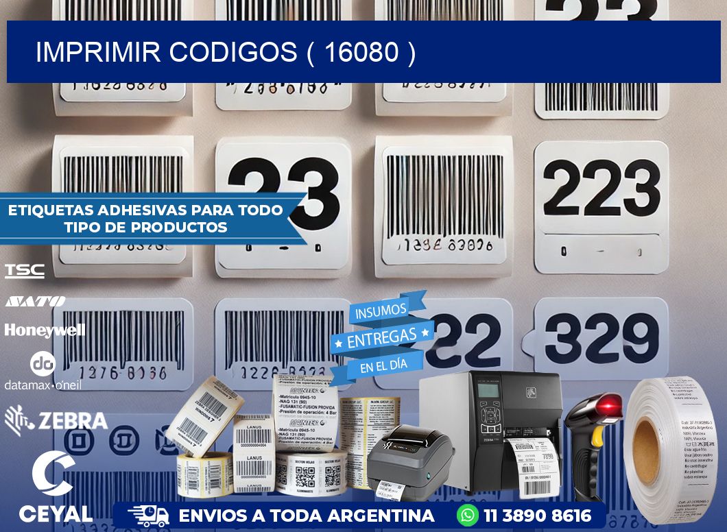 IMPRIMIR CODIGOS ( 16080 )