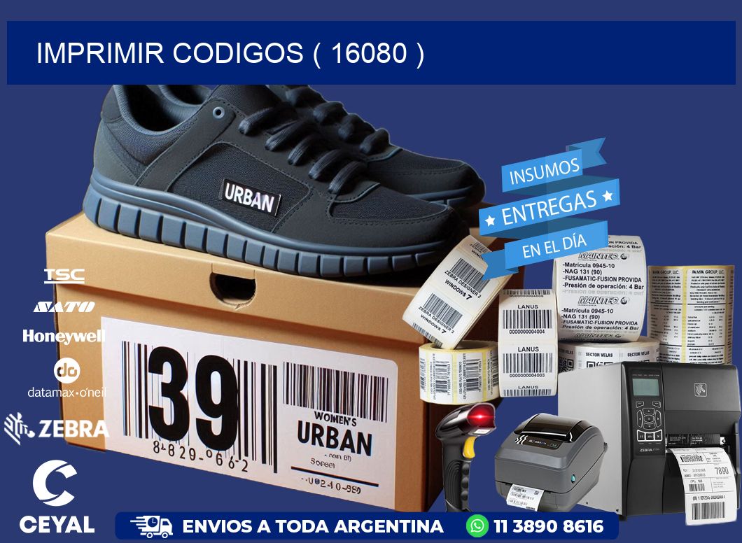 IMPRIMIR CODIGOS ( 16080 )