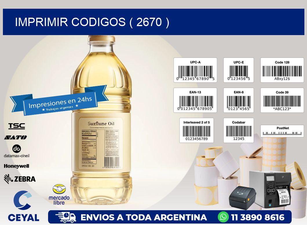 IMPRIMIR CODIGOS ( 2670 )
