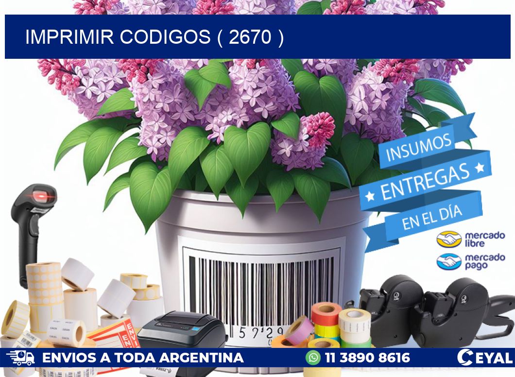 IMPRIMIR CODIGOS ( 2670 )
