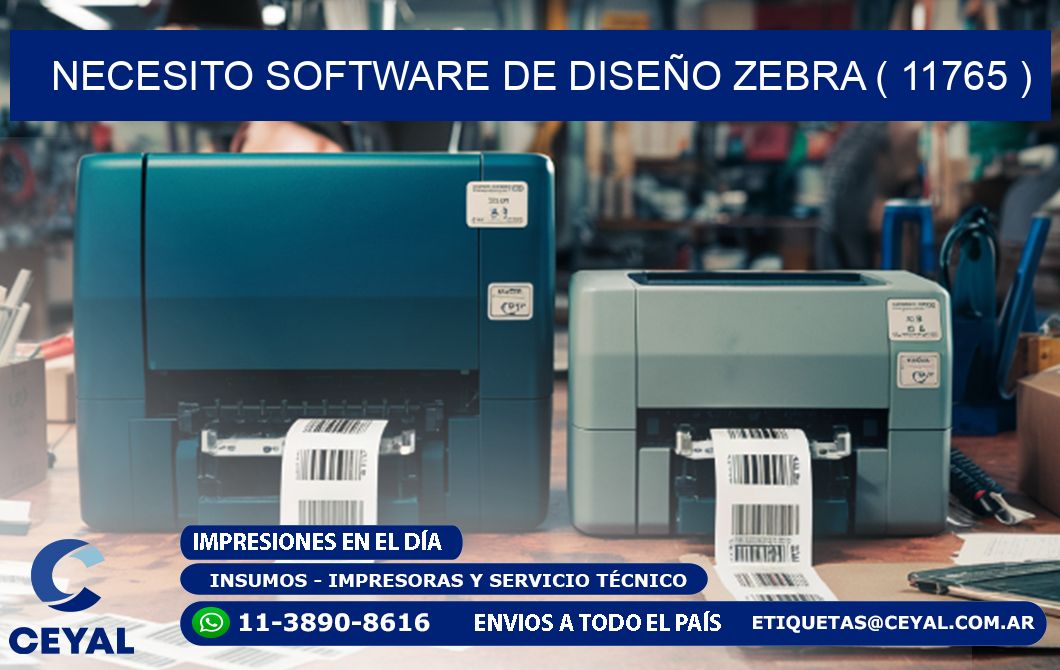 NECESITO SOFTWARE DE DISEÑO ZEBRA ( 11765 )