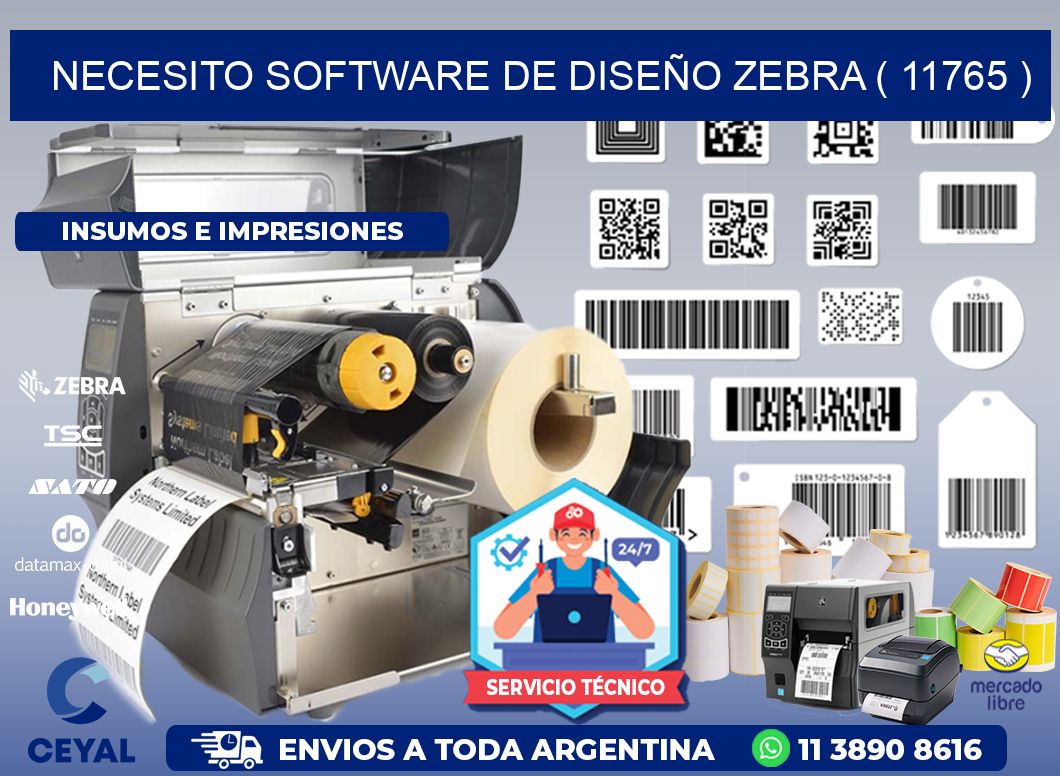 NECESITO SOFTWARE DE DISEÑO ZEBRA ( 11765 )