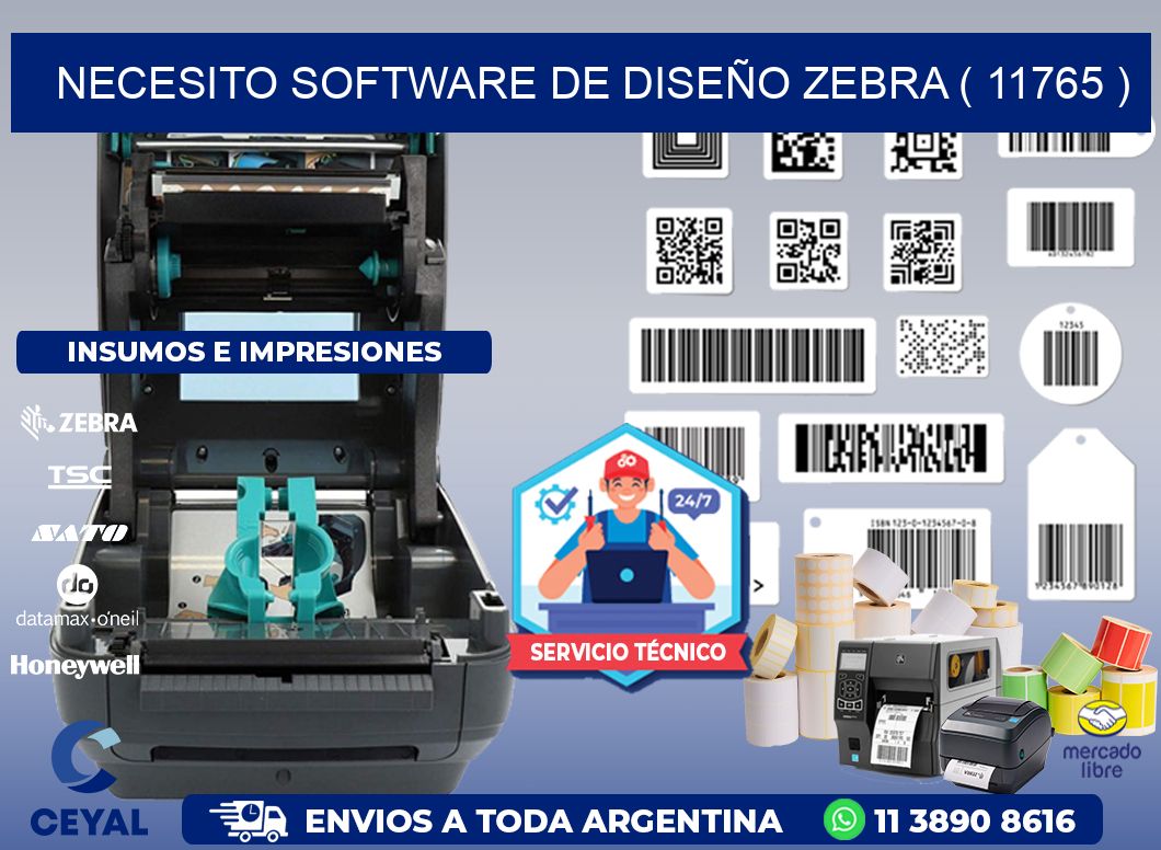 NECESITO SOFTWARE DE DISEÑO ZEBRA ( 11765 )