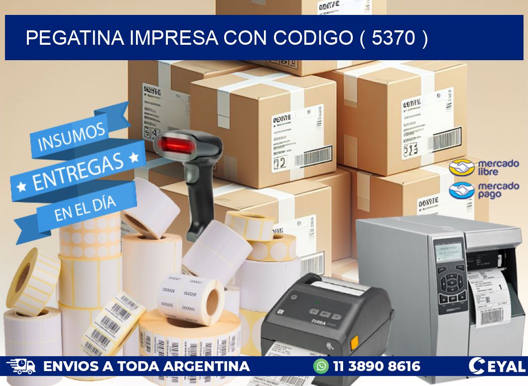 PEGATINA IMPRESA CON CODIGO ( 5370 )