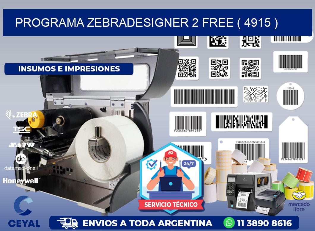 PROGRAMA ZEBRADESIGNER 2 FREE ( 4915 )