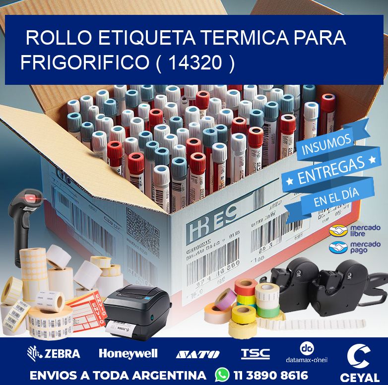 ROLLO ETIQUETA TERMICA PARA FRIGORIFICO ( 14320 )