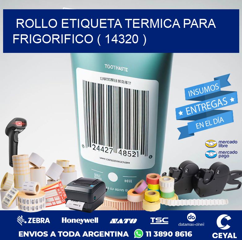 ROLLO ETIQUETA TERMICA PARA FRIGORIFICO ( 14320 )