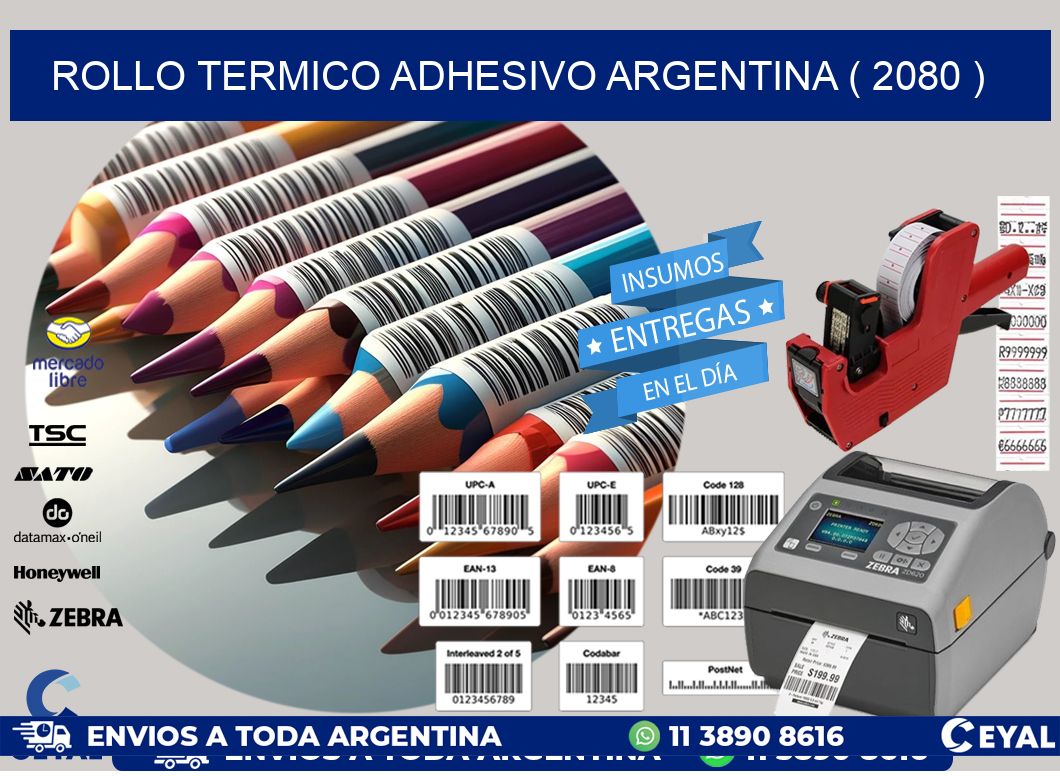 ROLLO TERMICO ADHESIVO ARGENTINA ( 2080 )