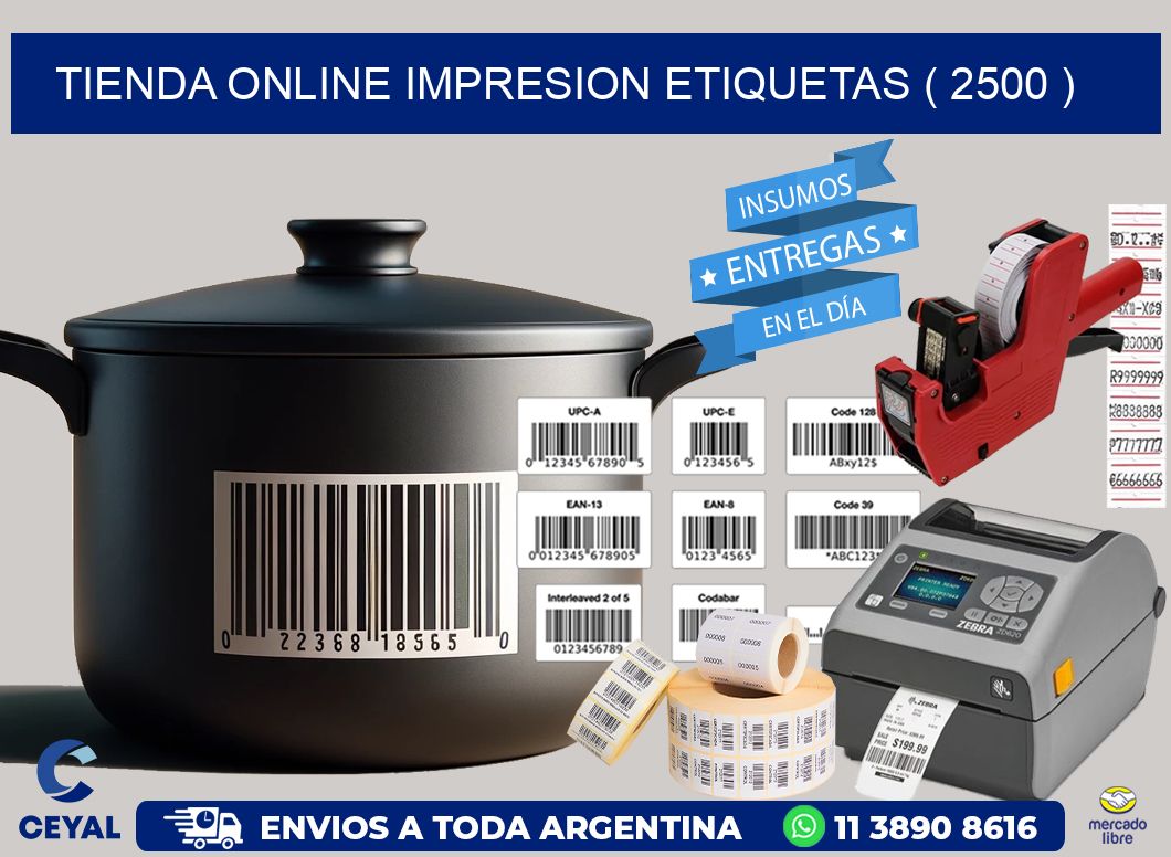 TIENDA ONLINE IMPRESION ETIQUETAS ( 2500 )