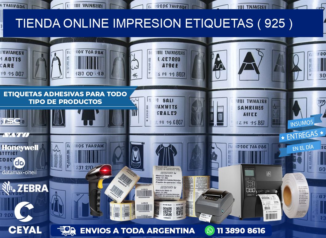 TIENDA ONLINE IMPRESION ETIQUETAS ( 925 )