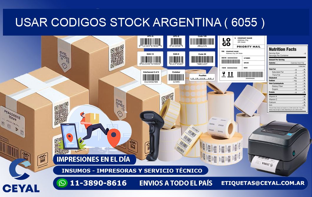 USAR CODIGOS STOCK ARGENTINA ( 6055 )