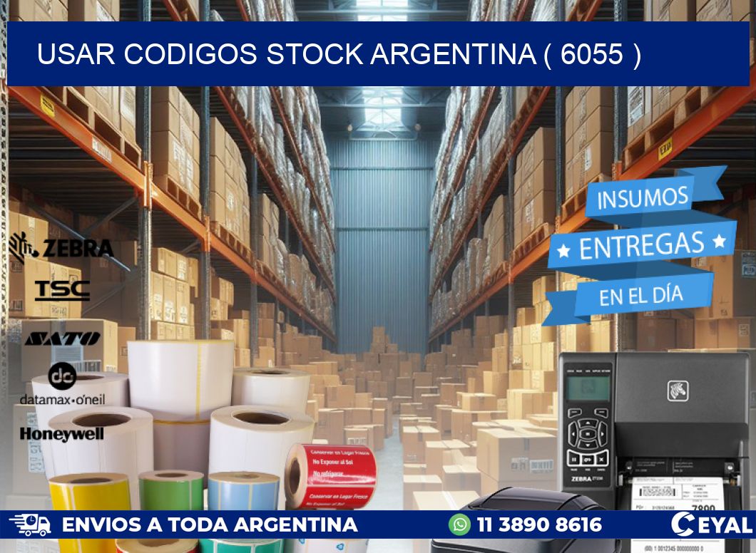 USAR CODIGOS STOCK ARGENTINA ( 6055 )