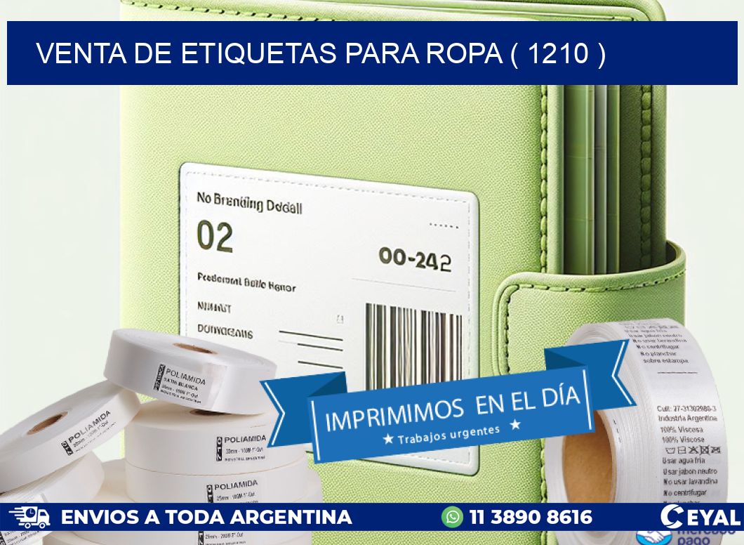 VENTA DE ETIQUETAS PARA ROPA ( 1210 )