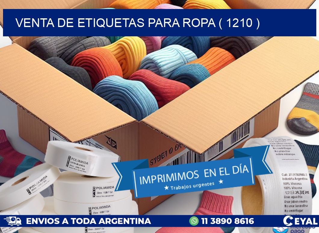 VENTA DE ETIQUETAS PARA ROPA ( 1210 )