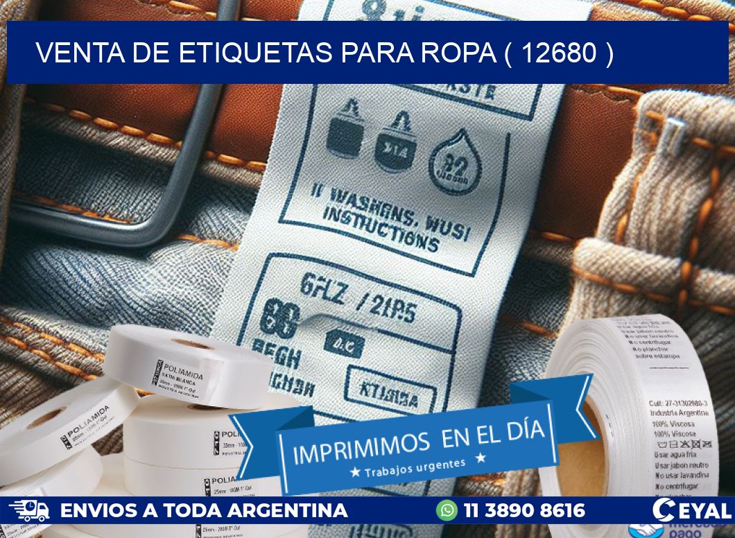 VENTA DE ETIQUETAS PARA ROPA ( 12680 )