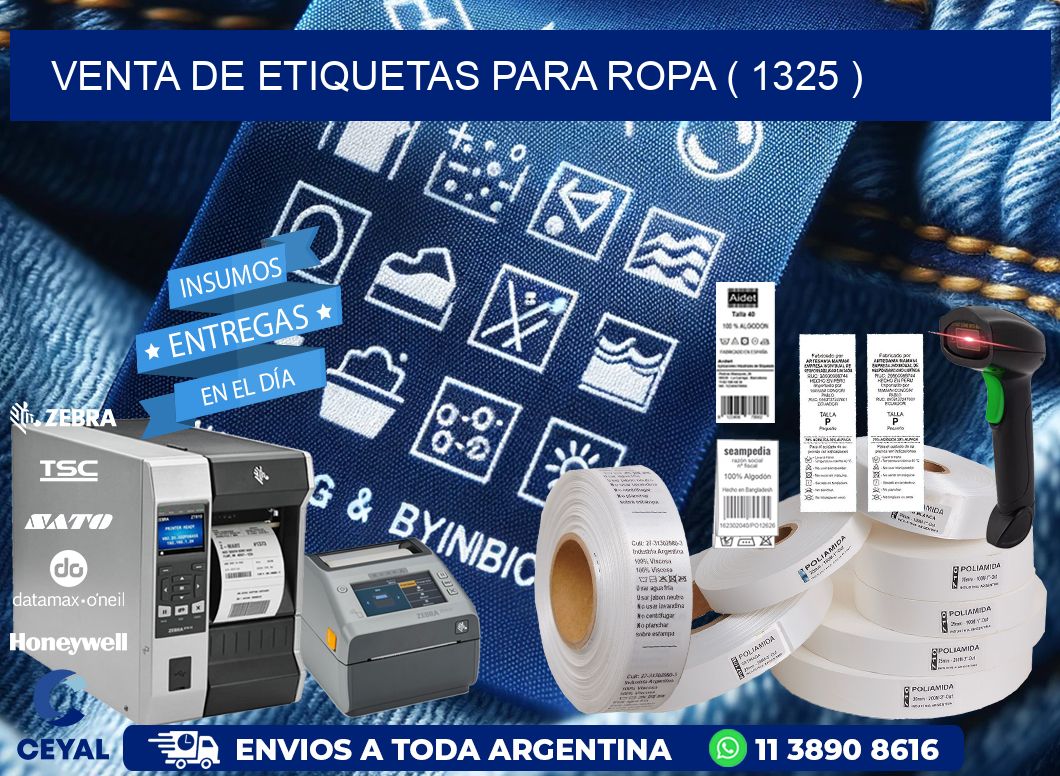 VENTA DE ETIQUETAS PARA ROPA ( 1325 )