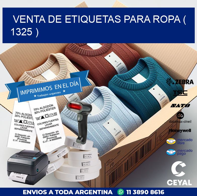 VENTA DE ETIQUETAS PARA ROPA ( 1325 )