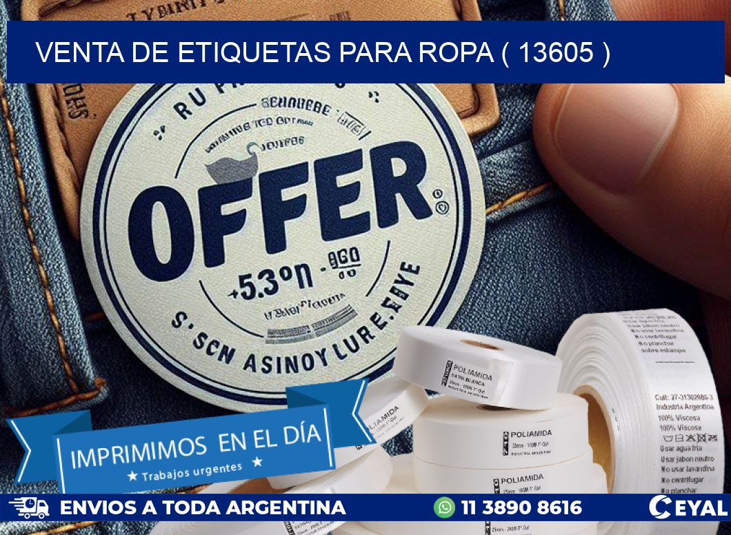 VENTA DE ETIQUETAS PARA ROPA ( 13605 )