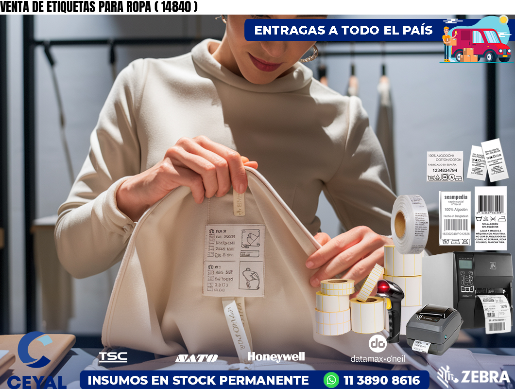 VENTA DE ETIQUETAS PARA ROPA ( 14840 )