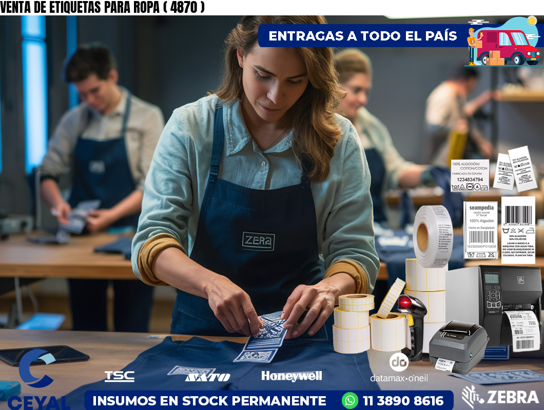 VENTA DE ETIQUETAS PARA ROPA ( 4870 )