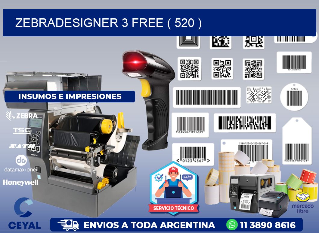 ZEBRADESIGNER 3 FREE ( 520 )
