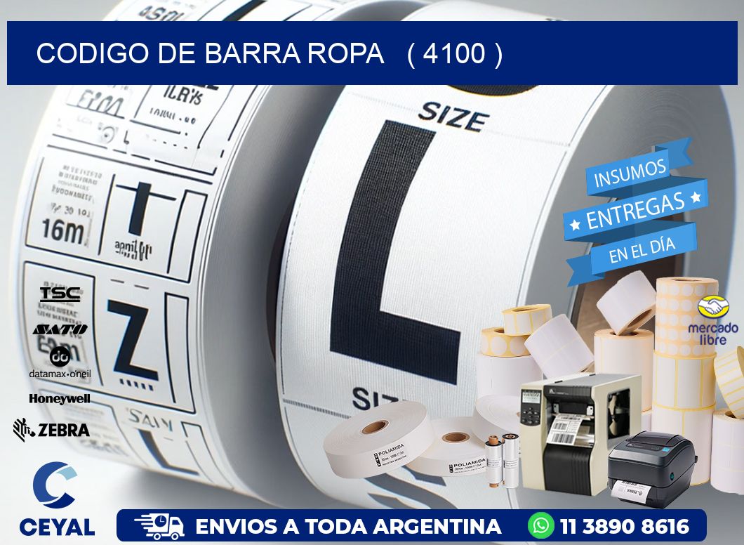 codigo de barra ropa   ( 4100 )