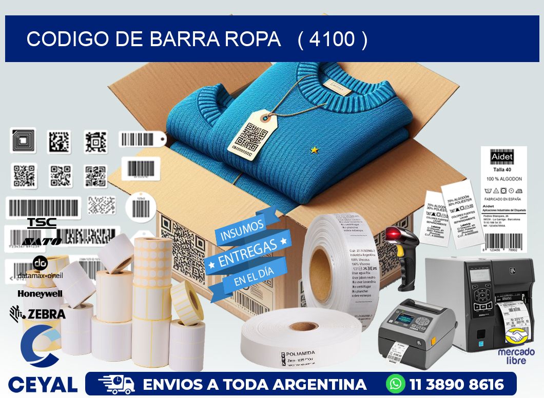 codigo de barra ropa   ( 4100 )