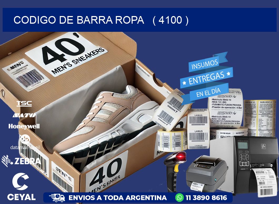 codigo de barra ropa   ( 4100 )
