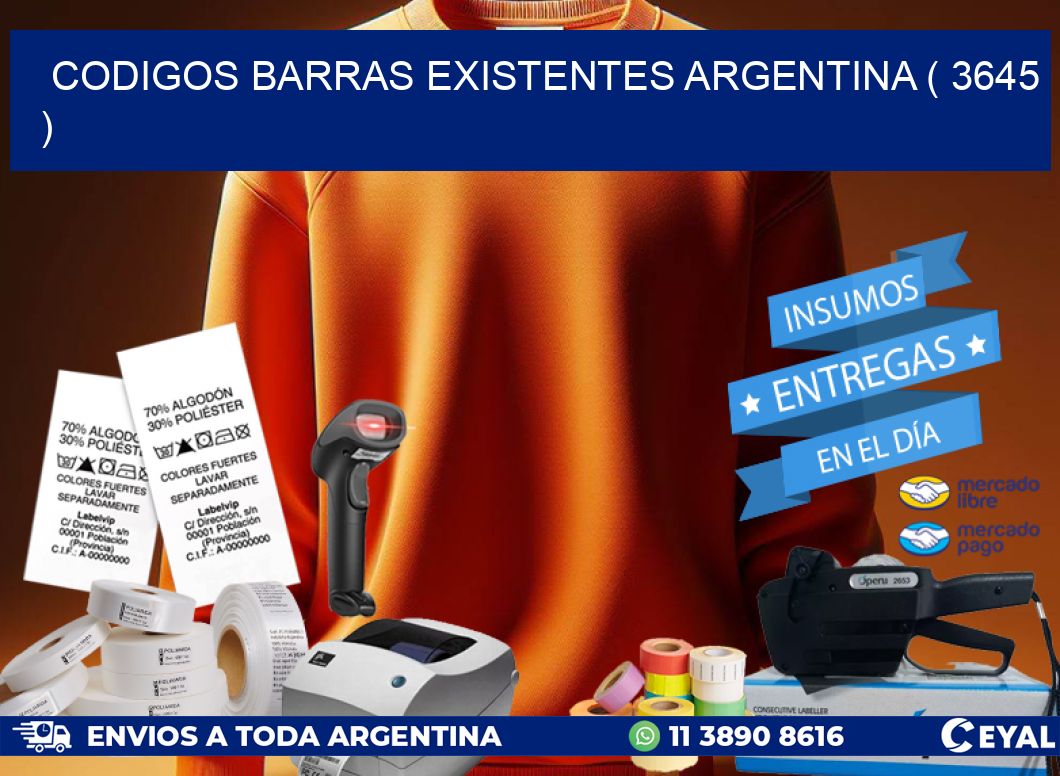 codigos barras existentes argentina ( 3645 )