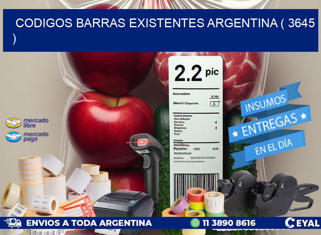 codigos barras existentes argentina ( 3645 )