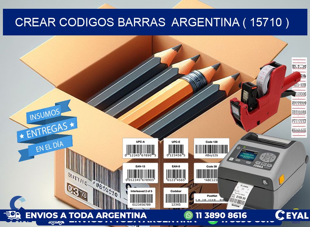 crear codigos barras  argentina ( 15710 )