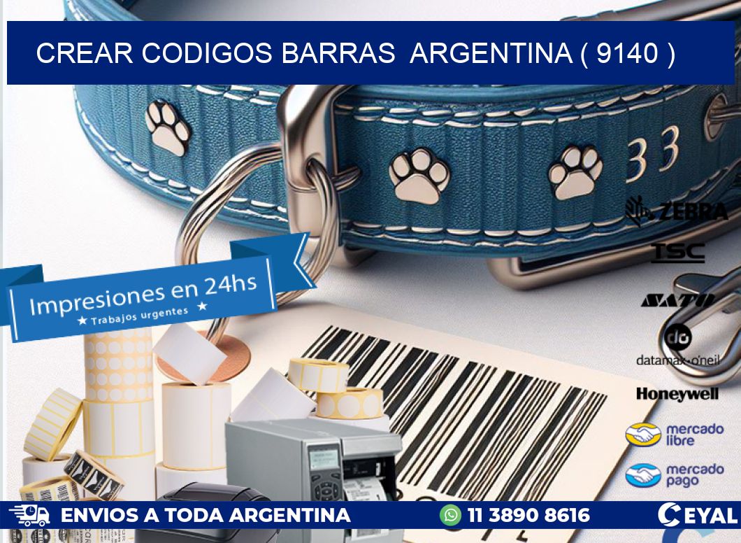 crear codigos barras argentina ( 9140 )