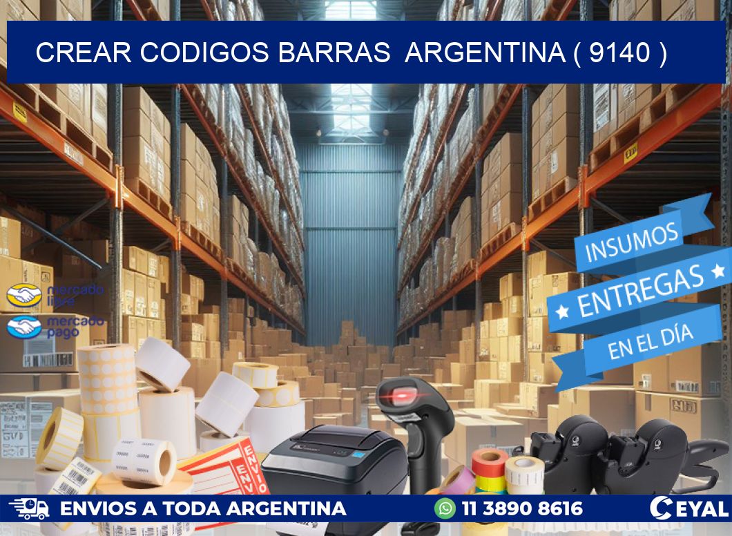 crear codigos barras argentina ( 9140 )