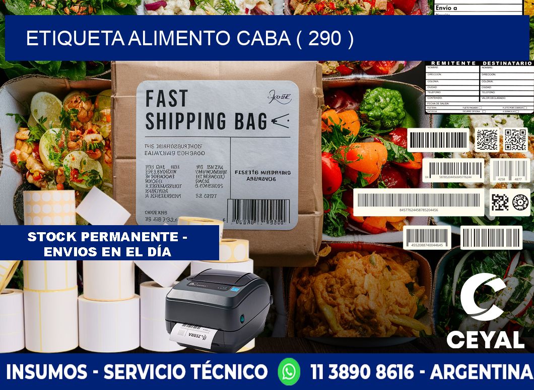 etiqueta alimento caba ( 290 )