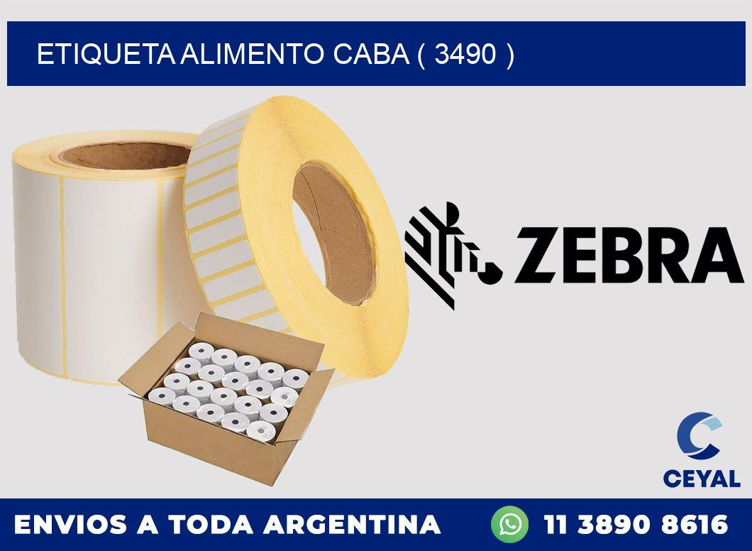 etiqueta alimento caba ( 3490 )