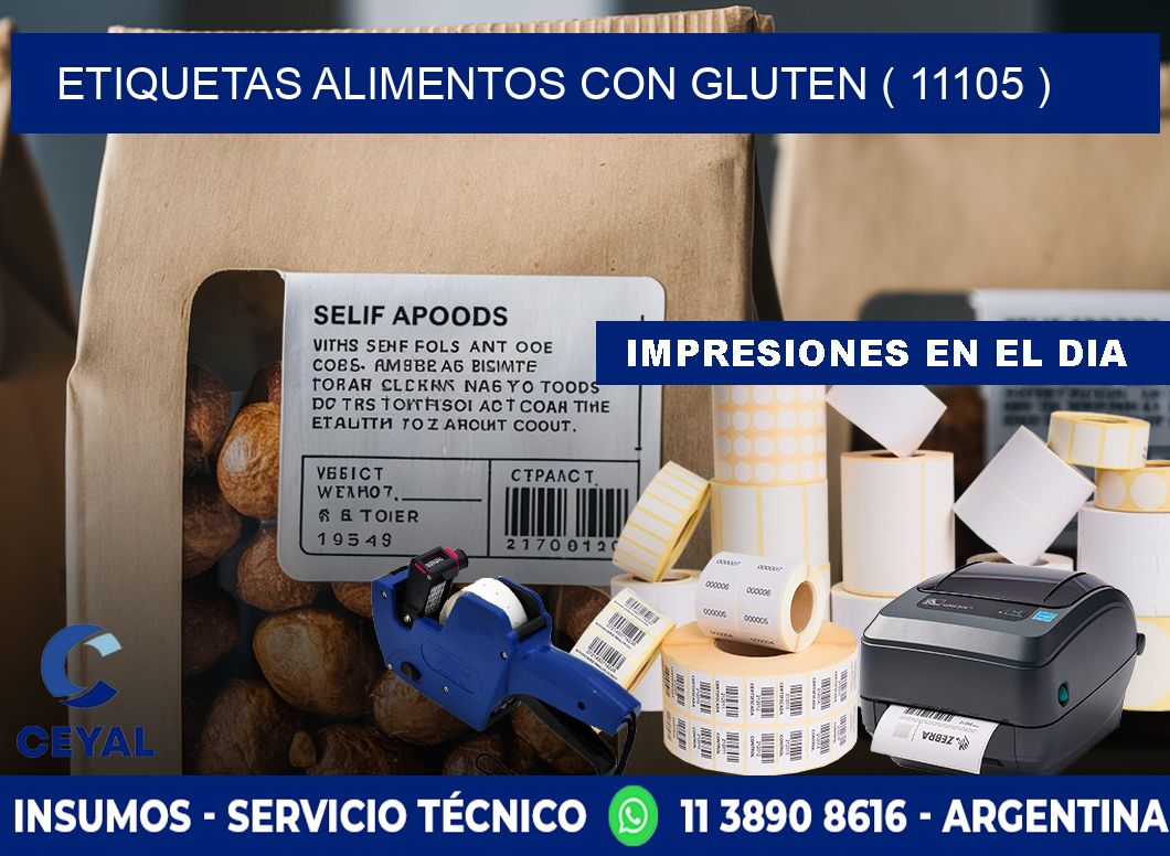 etiquetas alimentos con gluten ( 11105 )