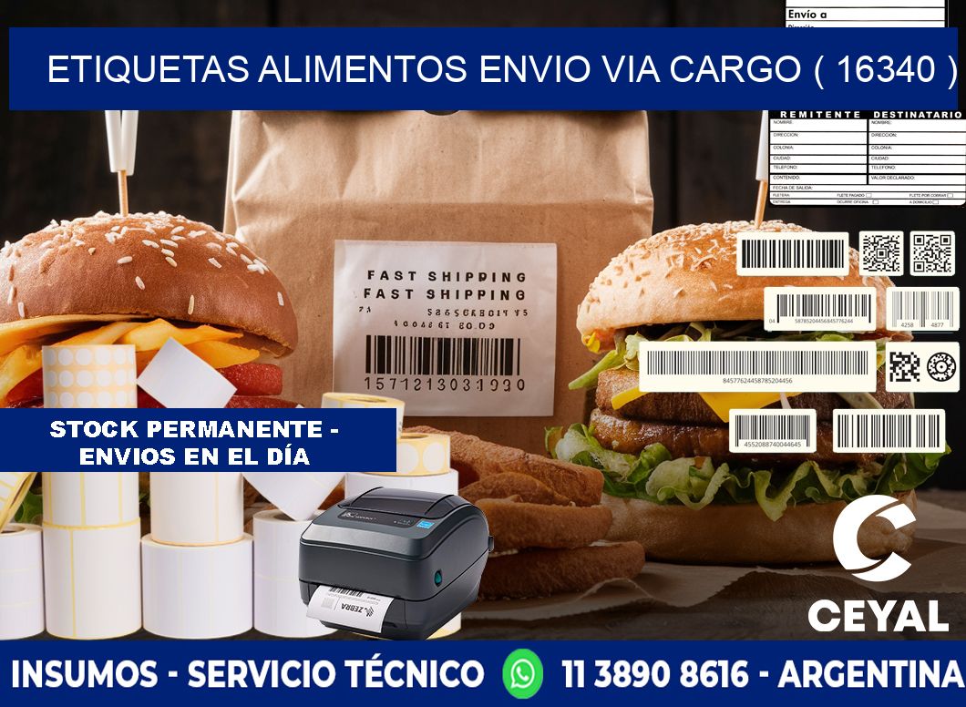 etiquetas alimentos envio via cargo ( 16340 )