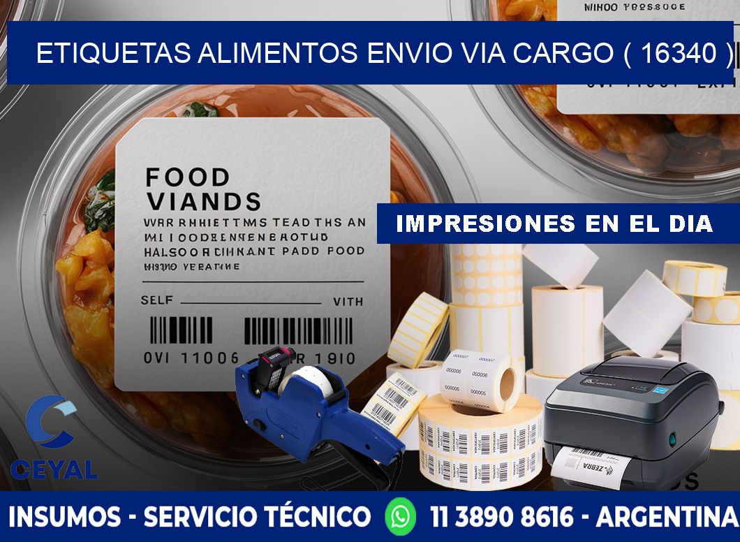 etiquetas alimentos envio via cargo ( 16340 )