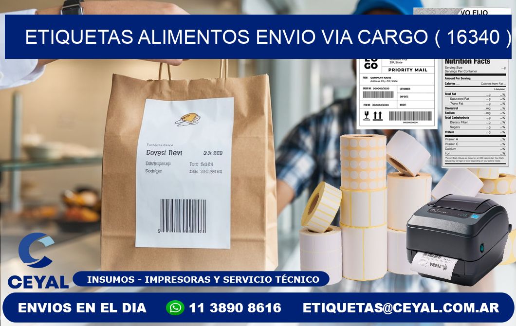 etiquetas alimentos envio via cargo ( 16340 )