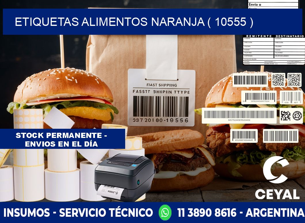 etiquetas alimentos naranja ( 10555 )