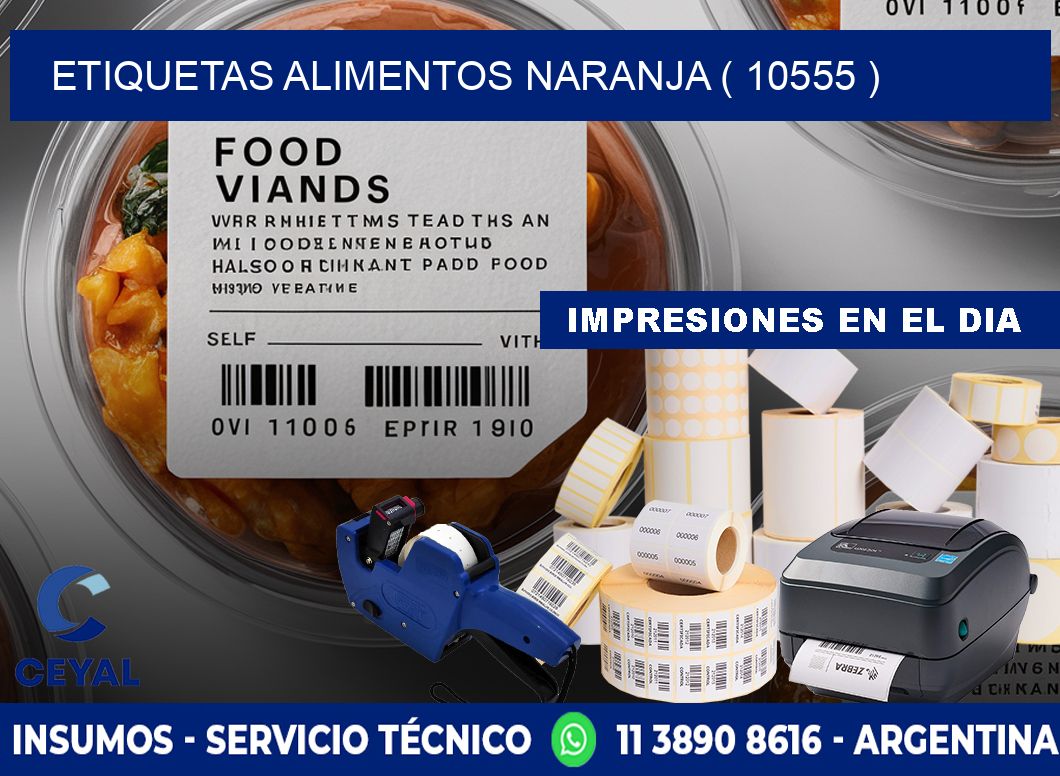 etiquetas alimentos naranja ( 10555 )