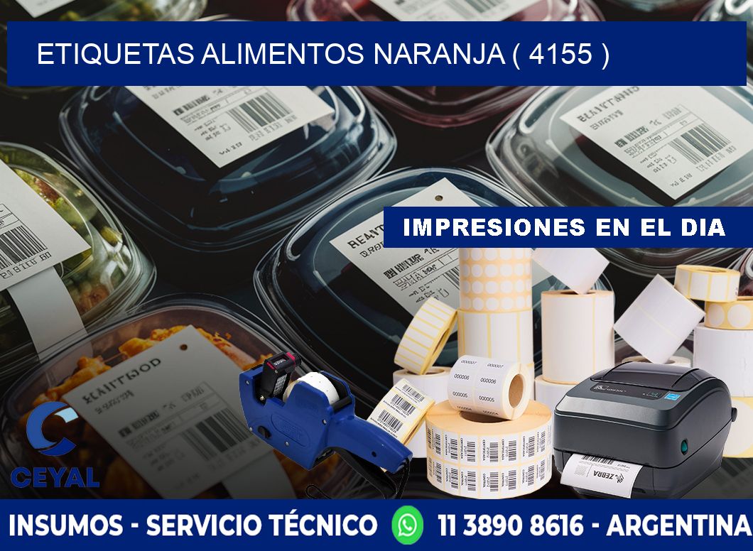 etiquetas alimentos naranja ( 4155 )
