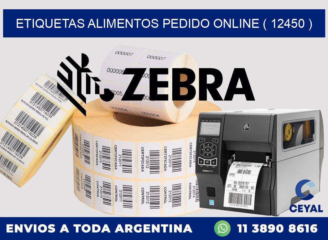 etiquetas alimentos pedido online ( 12450 )