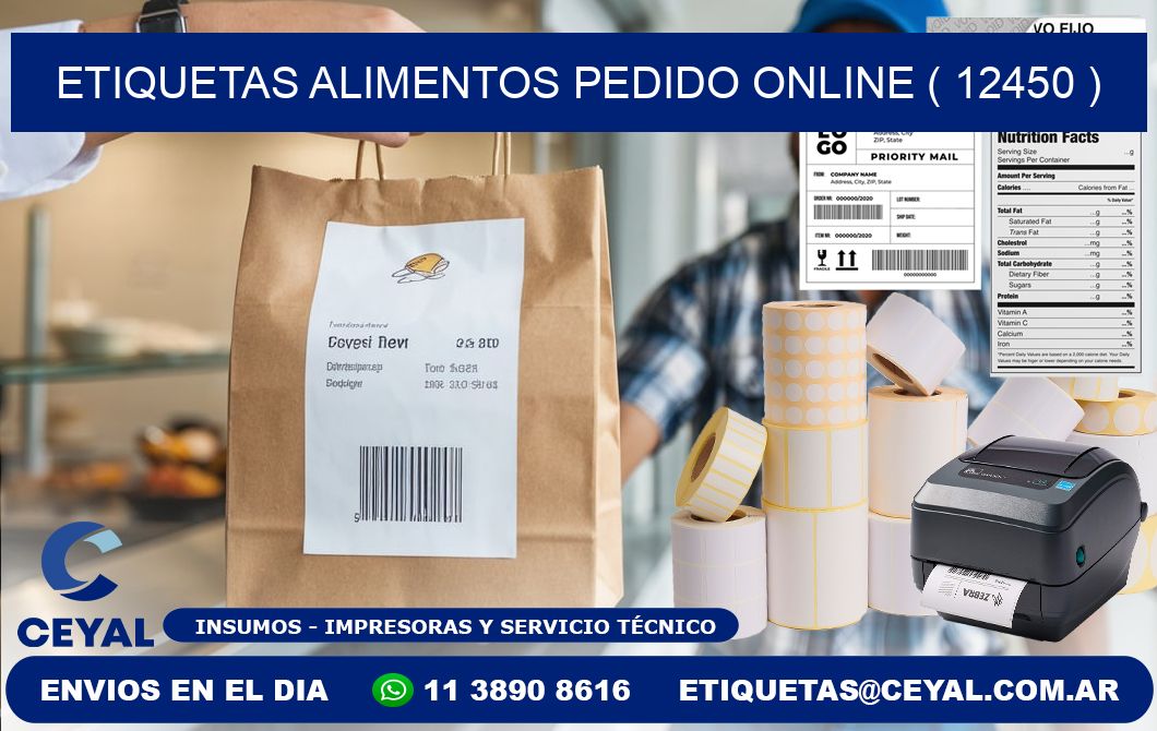 etiquetas alimentos pedido online ( 12450 )