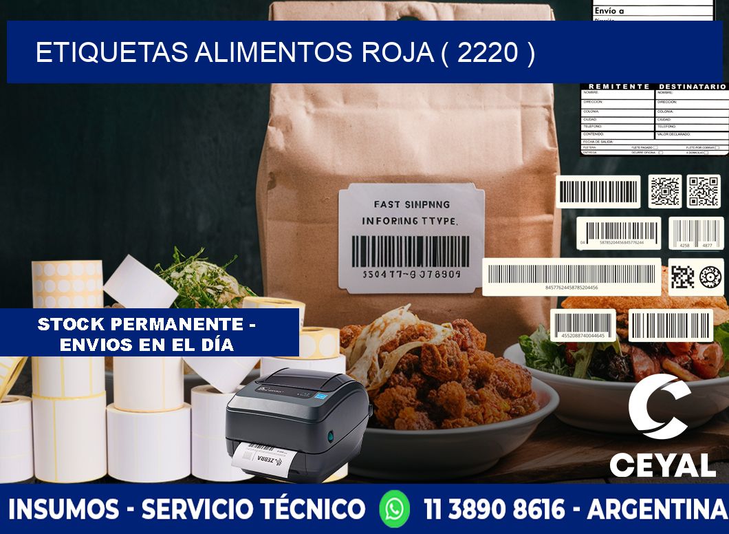 etiquetas alimentos roja ( 2220 )