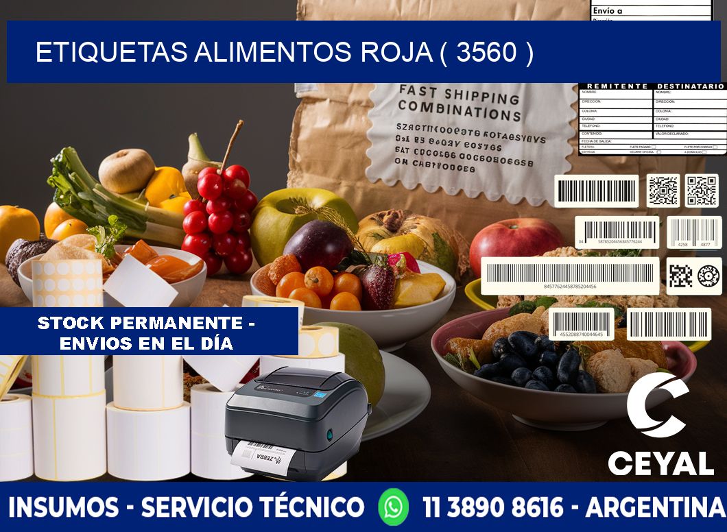 etiquetas alimentos roja ( 3560 )