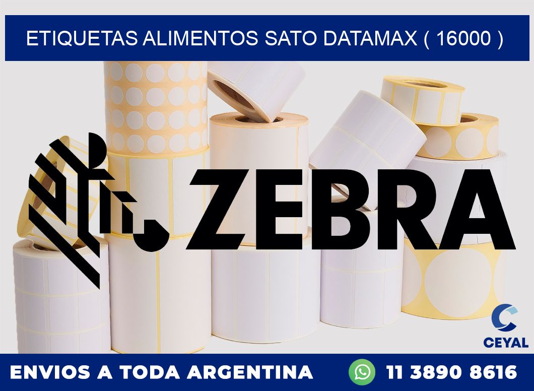 etiquetas alimentos sato datamax ( 16000 )