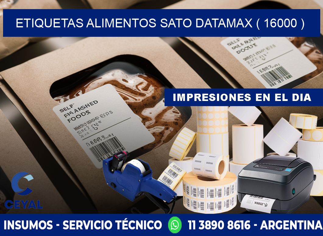 etiquetas alimentos sato datamax ( 16000 )