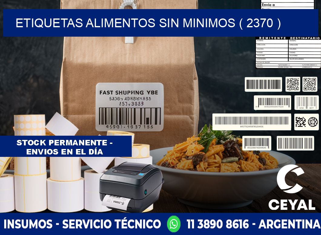 etiquetas alimentos sin minimos ( 2370 )